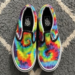 Vans Multi Color Tie Dye Slip Ons